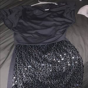 Sparkly tank top with cover